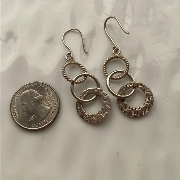 Silpada Triple Link Drop Earrings W1616 - Picture 4 of 5